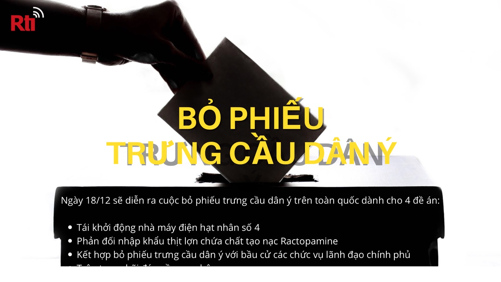 Cuộc trưng cầu dân ý sẽ được tổ chức vào ngày 18/12