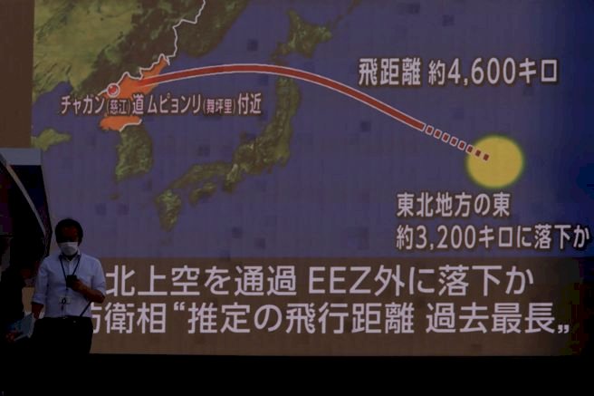 Triều Tiên bắn tên lửa đạn đạo bay qua không phận Nhật Bản, Bộ Ngoại giao Đài Loan: ủng hộ nhân dân chính phủ Nhật